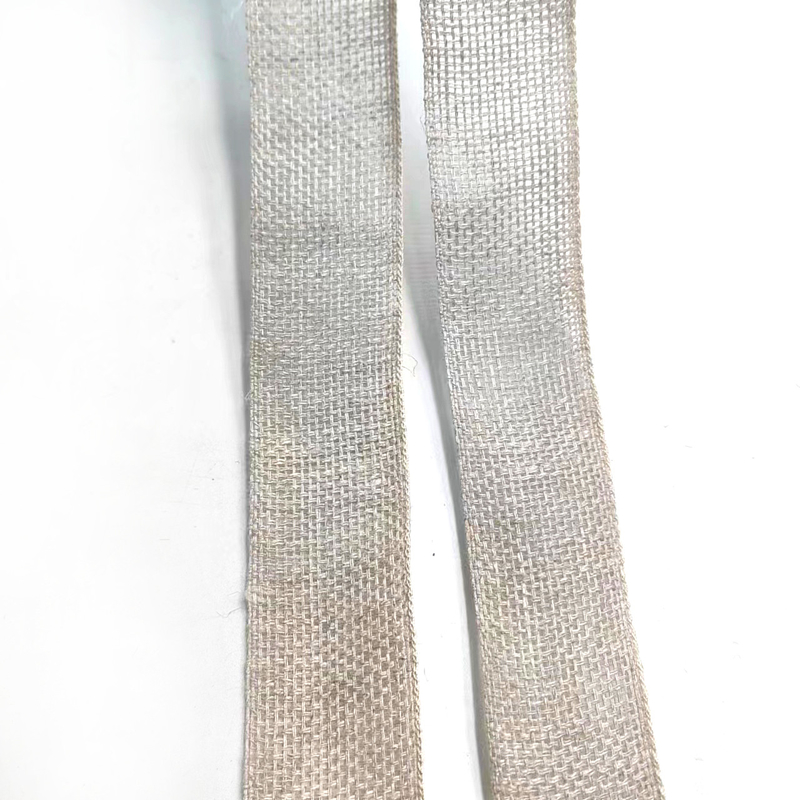 Zuhause Textil 1 Zoll Leinen 100% Leinen Fliederband für Weihnachtshochzeitsschmuck