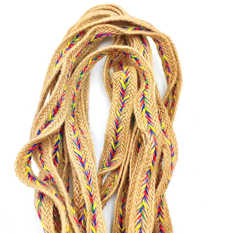 2.5cm breite natürliche Jute Spitze Trim-Bänder verdrehte Heringbone Webbing für Jute Handwerk