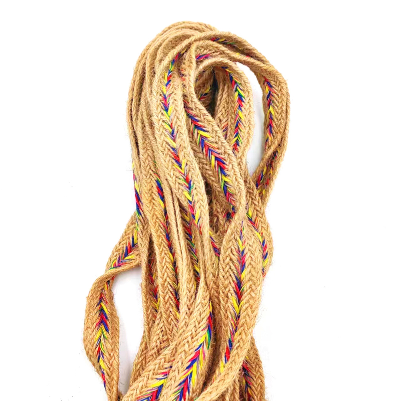2.5cm breite natürliche Jute Spitze Trim-Bänder verdrehte Heringbone Webbing für Jute Handwerk