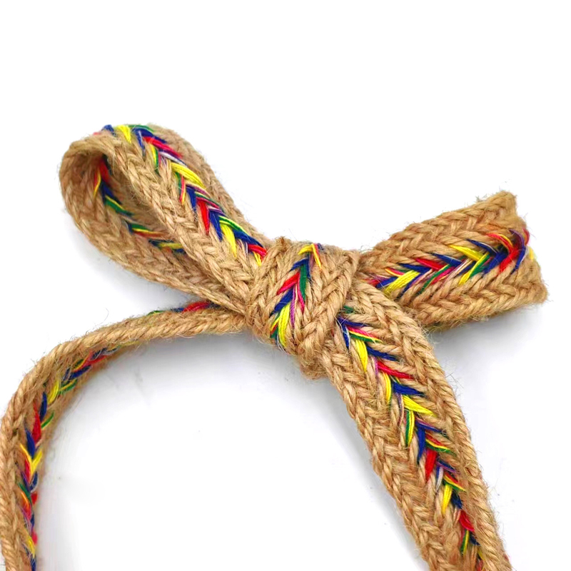 2.5cm breite natürliche Jute Spitze Trim-Bänder verdrehte Heringbone Webbing für Jute Handwerk