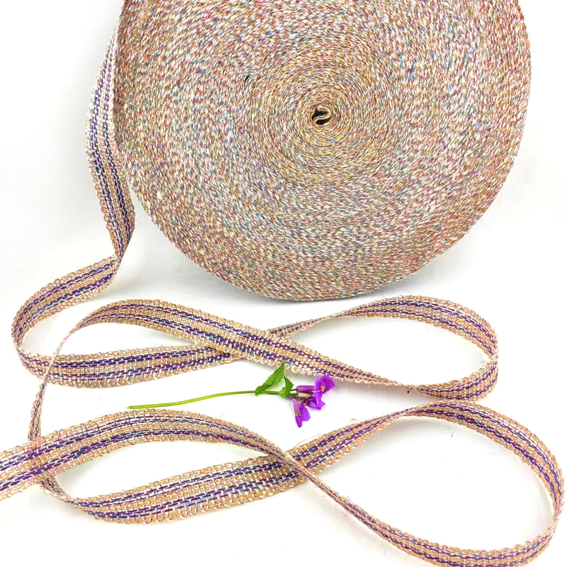 Webbing 25mm Gewebtes Jute Band für Weihnachtsfeiertage Dekoration 100% Jute Burlap Stoff