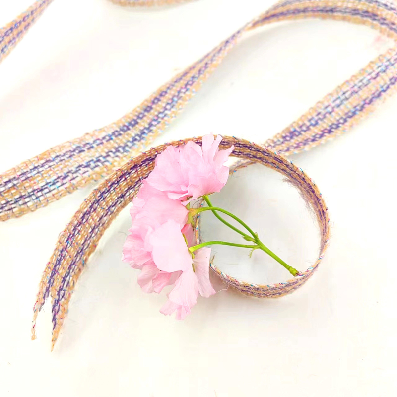 Webbing 25mm Gewebtes Jute Band für Weihnachtsfeiertage Dekoration 100% Jute Burlap Stoff