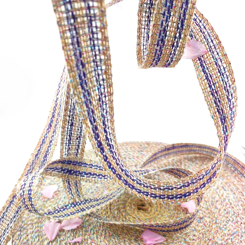 Webbing 25mm Gewebtes Jute Band für Weihnachtsfeiertage Dekoration 100% Jute Burlap Stoff