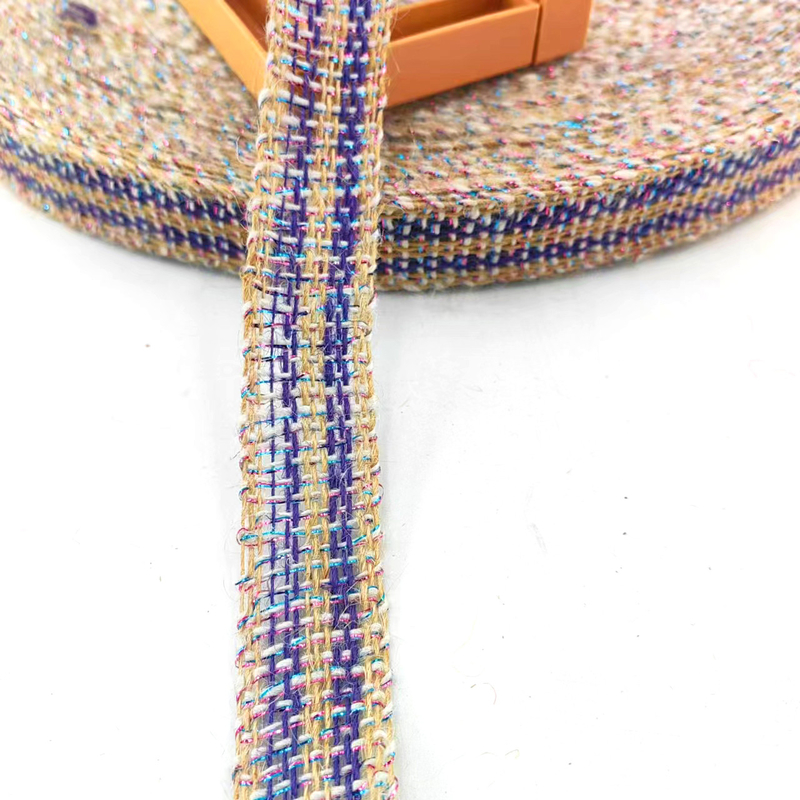 Webbing 25mm Gewebtes Jute Band für Weihnachtsfeiertage Dekoration 100% Jute Burlap Stoff
