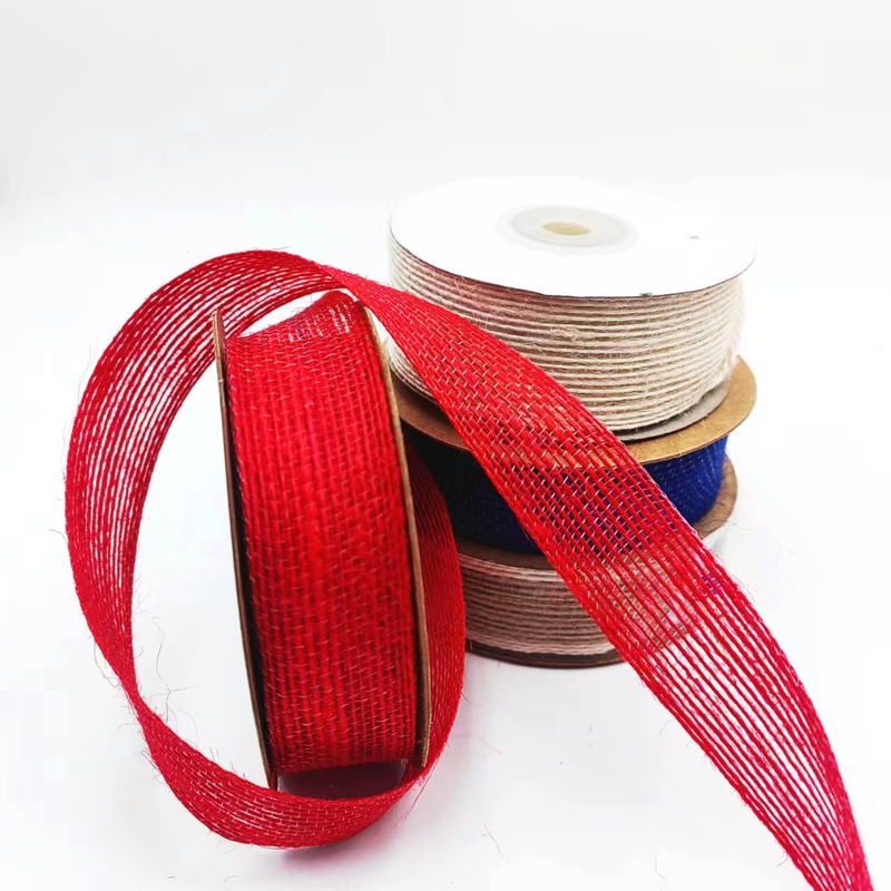 Jute Webbing Kuchen Geschenk Verpackung Band Bogen mit 7 Tagen Muster Bestellung Lieferzeit Unterstützung