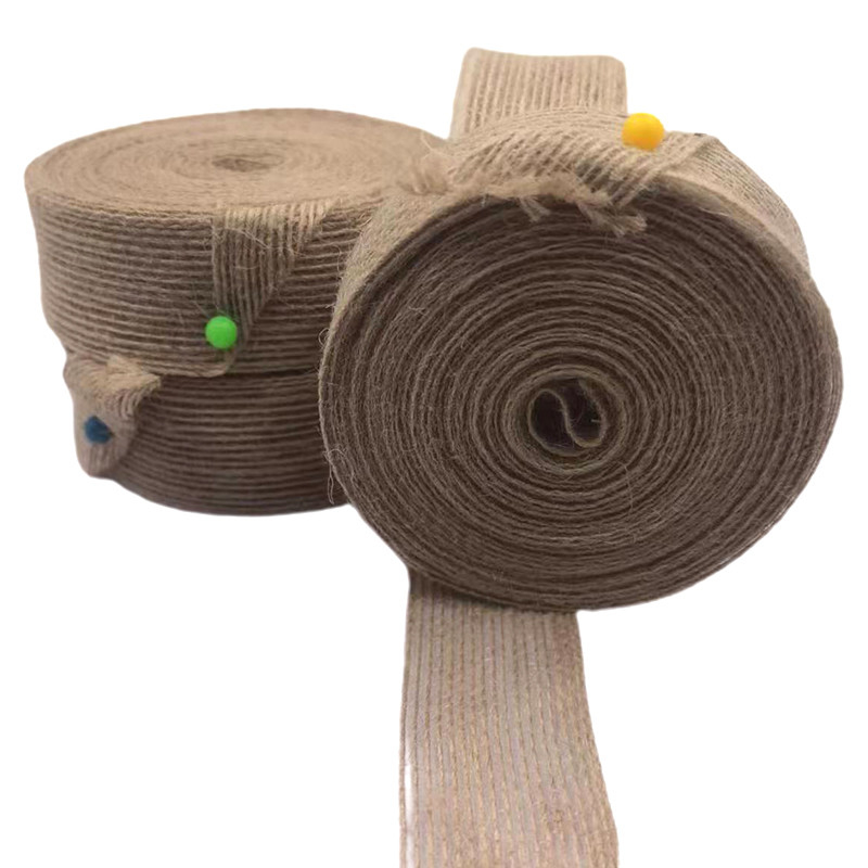 3cm Naturjuten Stoff Band Hochzeitsgeschenk Dekoration Band Geflechtete Fischerleine