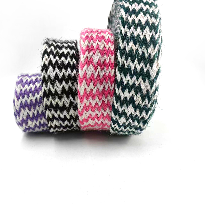 4 cm breiter Jute-Zopf in einfachem Design für langlebige Strickbänder und Verpackungen