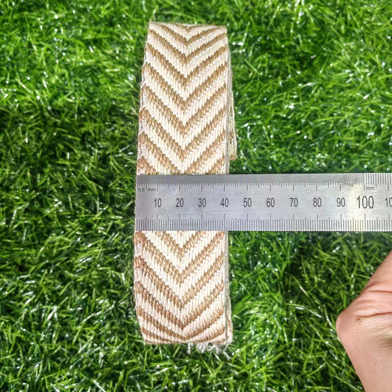 4cm Gewebe Gürtel Heringbone Getreide Jute Spannband für Vintage Style Sommer Hut Accessoires