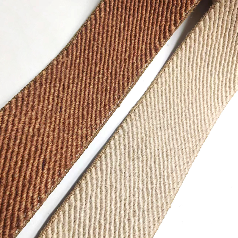 50% Jute 40% Latex 10% Polyester Twill Elastische Webbing für nachhaltiges Schuhmaterial
