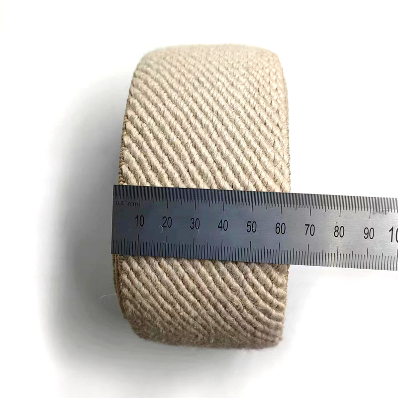 50% Jute 40% Latex 10% Polyester Twill Elastische Webbing für nachhaltiges Schuhmaterial