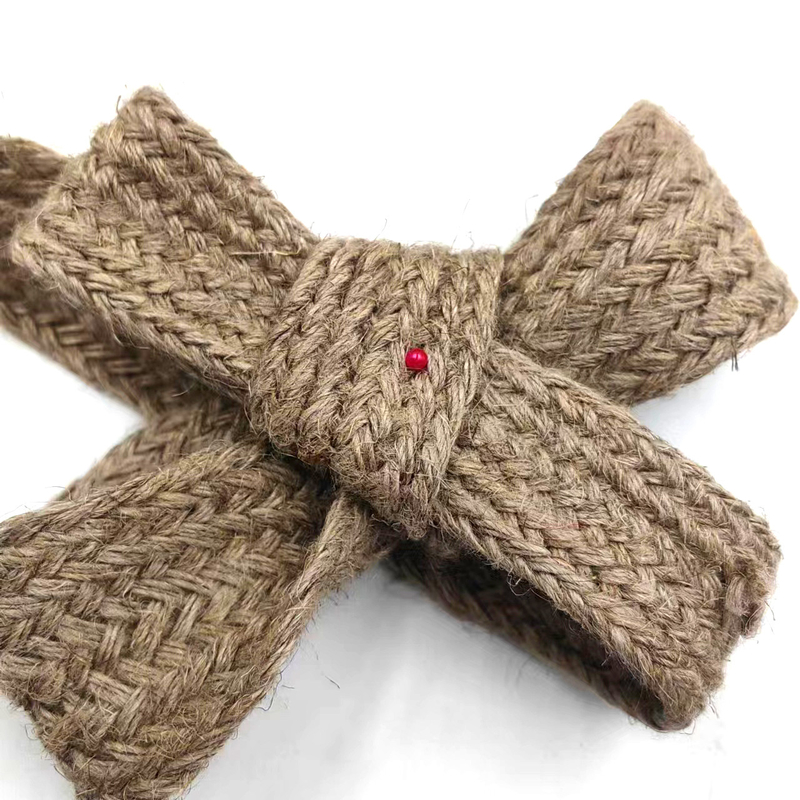 Nachhaltige 4cm breite Hanf geflochtenen Gürtel Jute Gürtel für Diy handgefertigte Geschenk Verpackung Dekoration