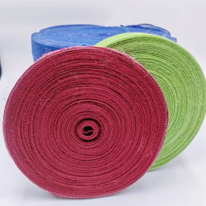 Custom Jute Ribbon für handgefertigte Weihnachtsdekorationen Unterstützung 7 Tage Probe Bestellzeiten
