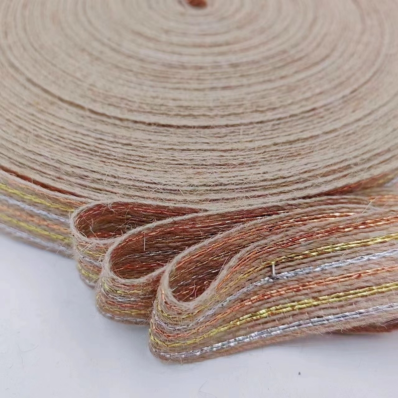 Einfache Multi-Spezifikation Jute Umweltschutz Goldfarbiges Fischerband