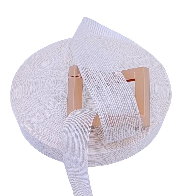3.8cm reines weißes Jute Gewebtes Band perfekt für Ihre B2B Dekorationsprojekte und Bedürfnisse