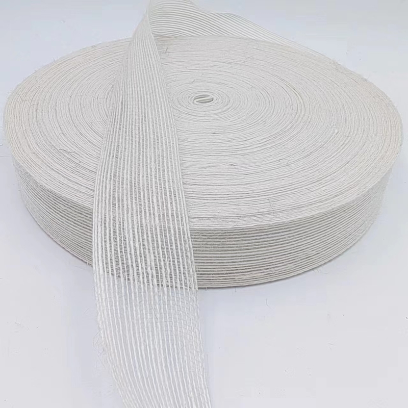 3.8cm reines weißes Jute Gewebtes Band perfekt für Ihre B2B Dekorationsprojekte und Bedürfnisse