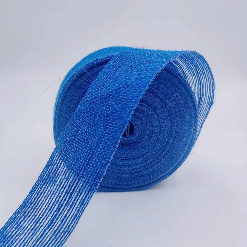 Unterstützung 7 Tage Musterbestellung Lieferzeit 4cm Blauer Jute Band für Geschenkbox Dekoration