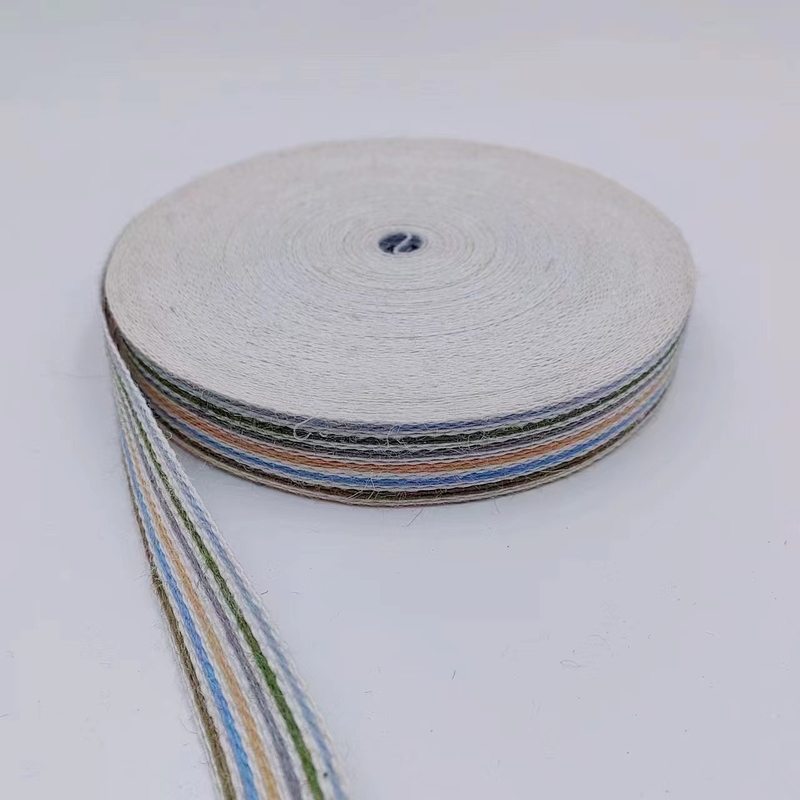 Farbenfrohe Juteband Geschenkbox Verpackung Öko-freundliche Webbing für Weihnachtsdekoration