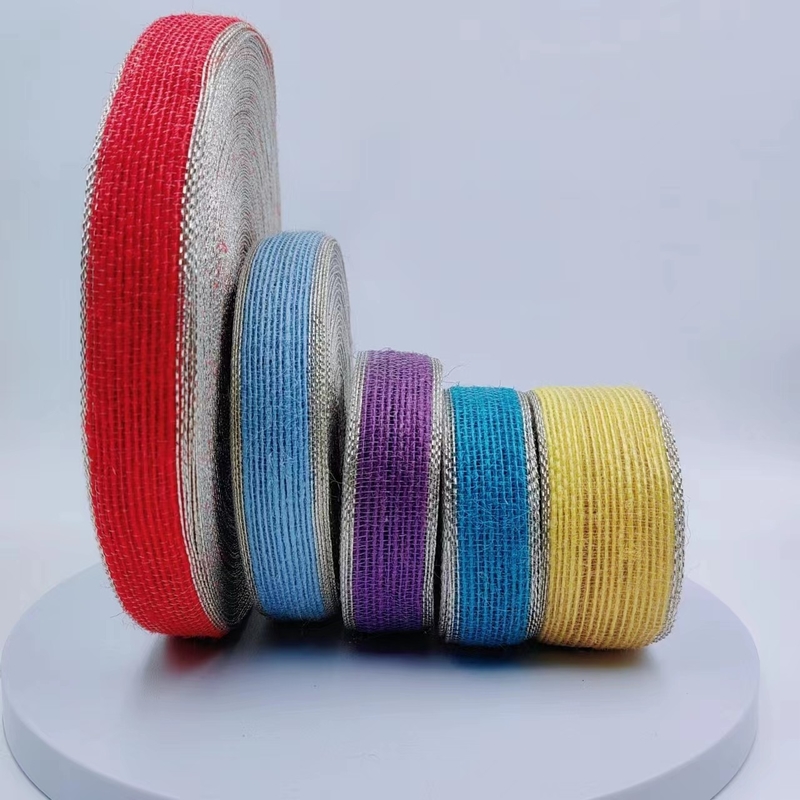 Gold Phnom Penh Fischerei-Linie Jute Farbe Geschenk-Box Dekorative Webbing Band Band