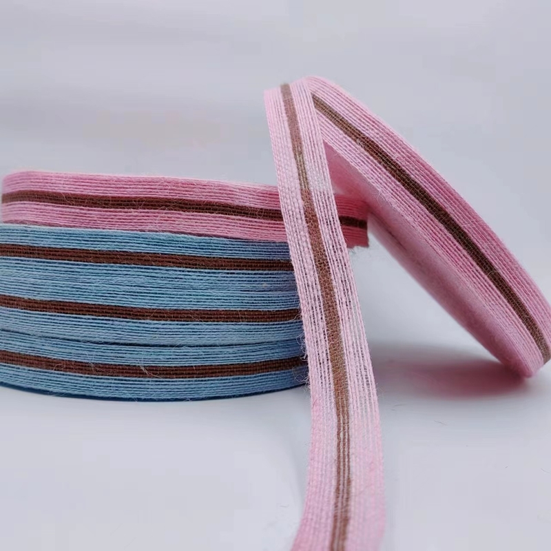 Customized Größe 3cm Jute Band Webbing für nachhaltige farbenfrohe Geschenkverpackung