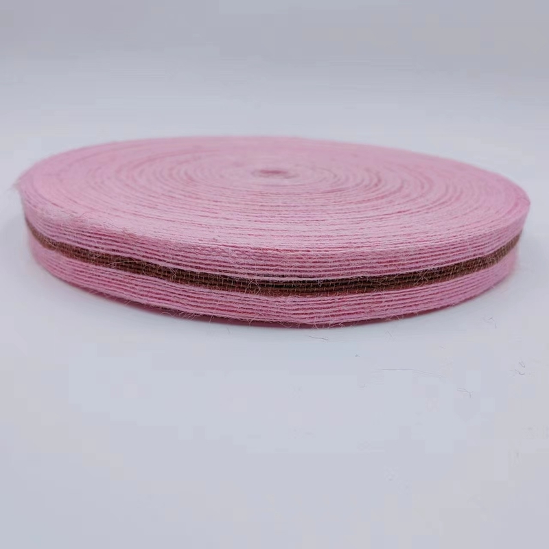 Customized Größe 3cm Jute Band Webbing für nachhaltige farbenfrohe Geschenkverpackung
