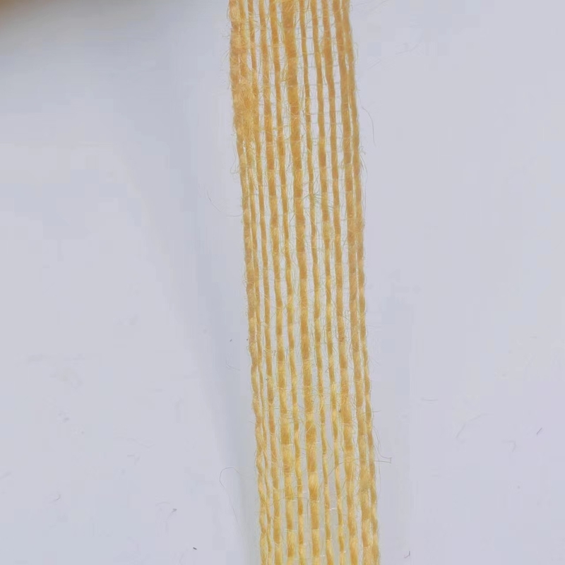 2024 Reine gelbe Fischerleine Hanfband Jute Webbing für angepasste Farben Bekleidung