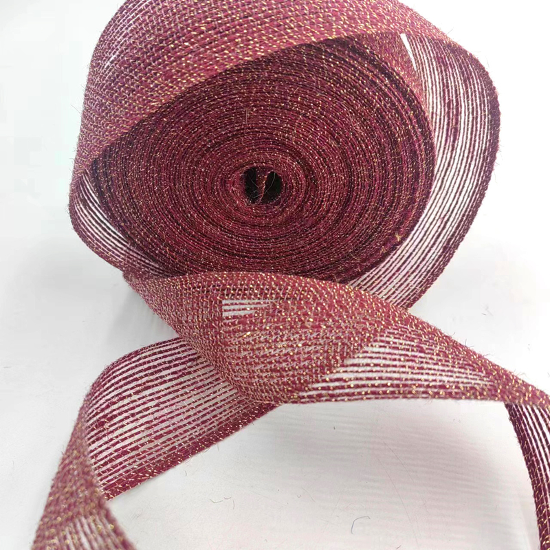 80% Jute 20% Polyester Öko-freundlich Goldverpacktes Hanfband für dekorative Fischerei