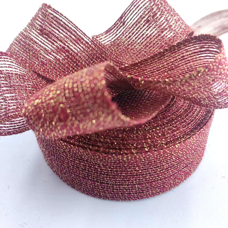 80% Jute 20% Polyester Öko-freundlich Goldverpacktes Hanfband für dekorative Fischerei