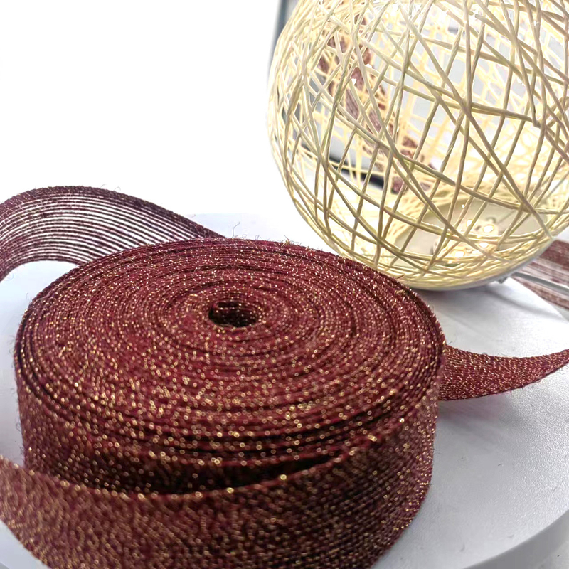 80% Jute 20% Polyester Öko-freundlich Goldverpacktes Hanfband für dekorative Fischerei