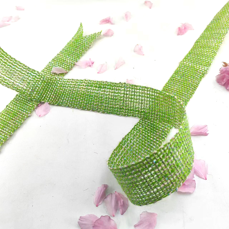 Exquisite Deco Green Webbing 100% Jute 1,5 Zoll Jute Band für Webbing und Verpackung