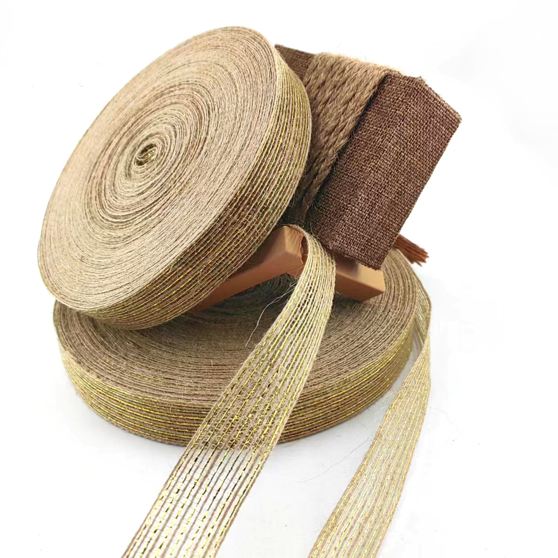 Umweltschonendes 25mm-Jute-Band für Verpackung und Blumensträuße 7 Tage Musterbestellung