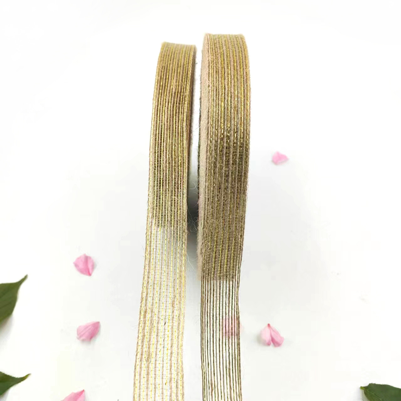 Umweltschonendes 25mm-Jute-Band für Verpackung und Blumensträuße 7 Tage Musterbestellung