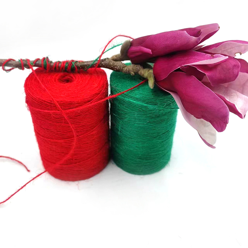 1 mm farbenfrohe Jute-Twine-Rolle Langlebiges Jute-Streifenseil für Kartengeschenkverpackungen