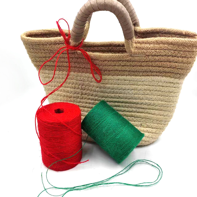 1 mm farbenfrohe Jute-Twine-Rolle Langlebiges Jute-Streifenseil für Kartengeschenkverpackungen