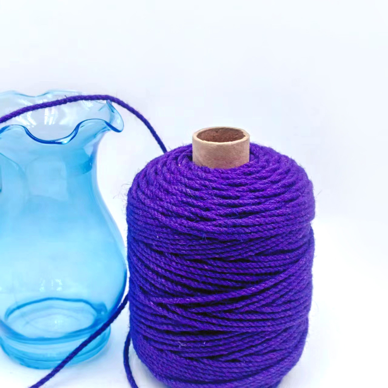 4.5mm lila Jute-Seil-Rolle, verdrehtes Jute-Twine-Hanfschnur für Geschenke