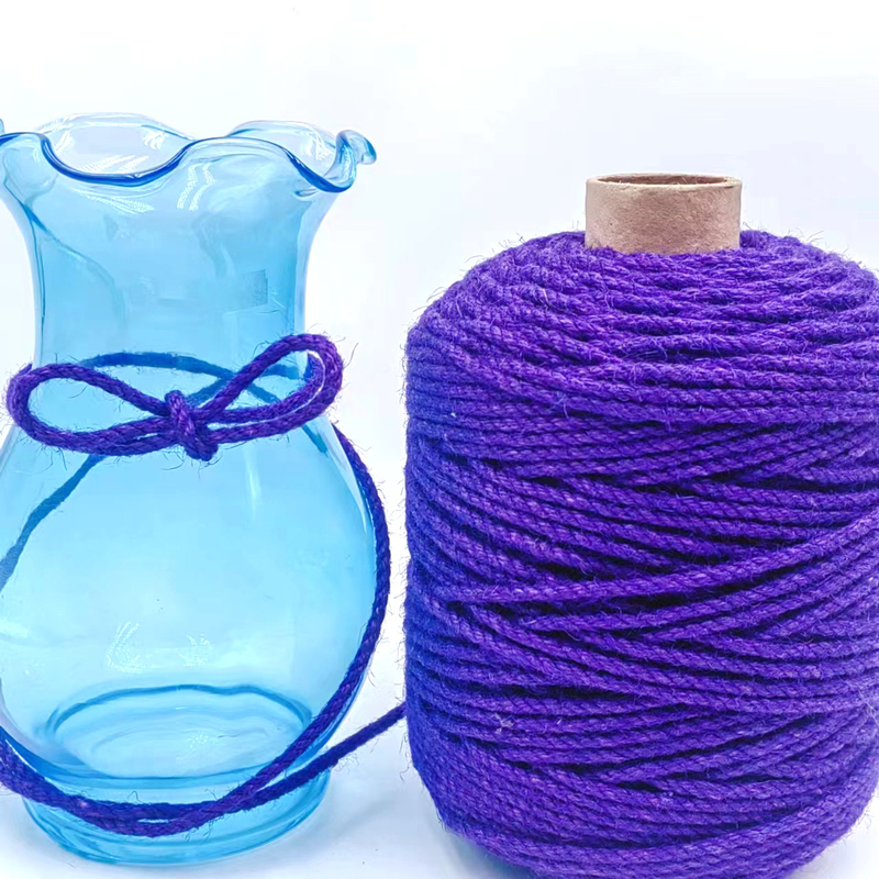 4.5mm lila Jute-Seil-Rolle, verdrehtes Jute-Twine-Hanfschnur für Geschenke