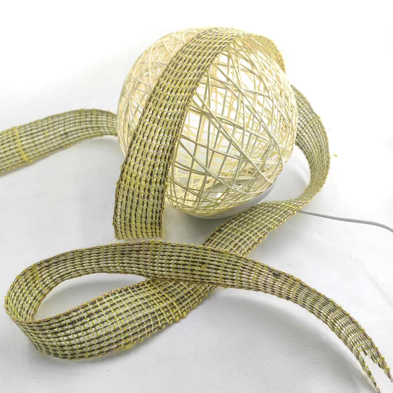 Jute Dekorationsseide für Taschen Dekoration 45 mm breit grünes Heimtextil