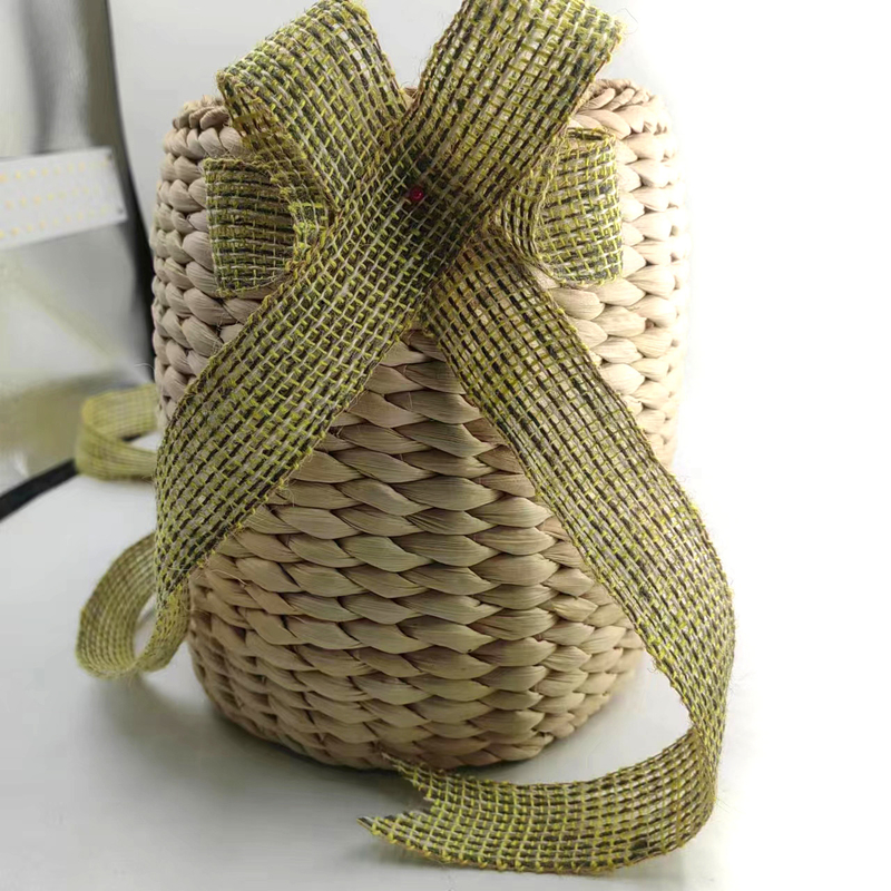 Jute Dekorationsseide für Taschen Dekoration 45 mm breit grünes Heimtextil
