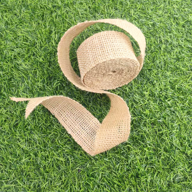 Jute Dekorationsseide für Taschen Dekoration 45 mm breit grünes Heimtextil