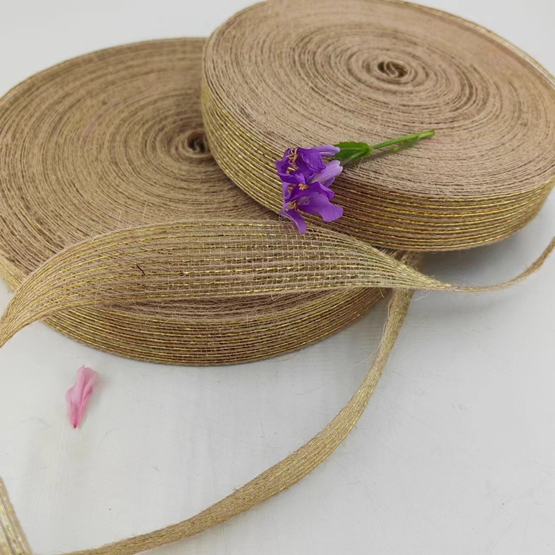 DIY Jute Band mit 25mm Hanf Jute Webbing Einfacher Stil Burlap Fisch Seidenband