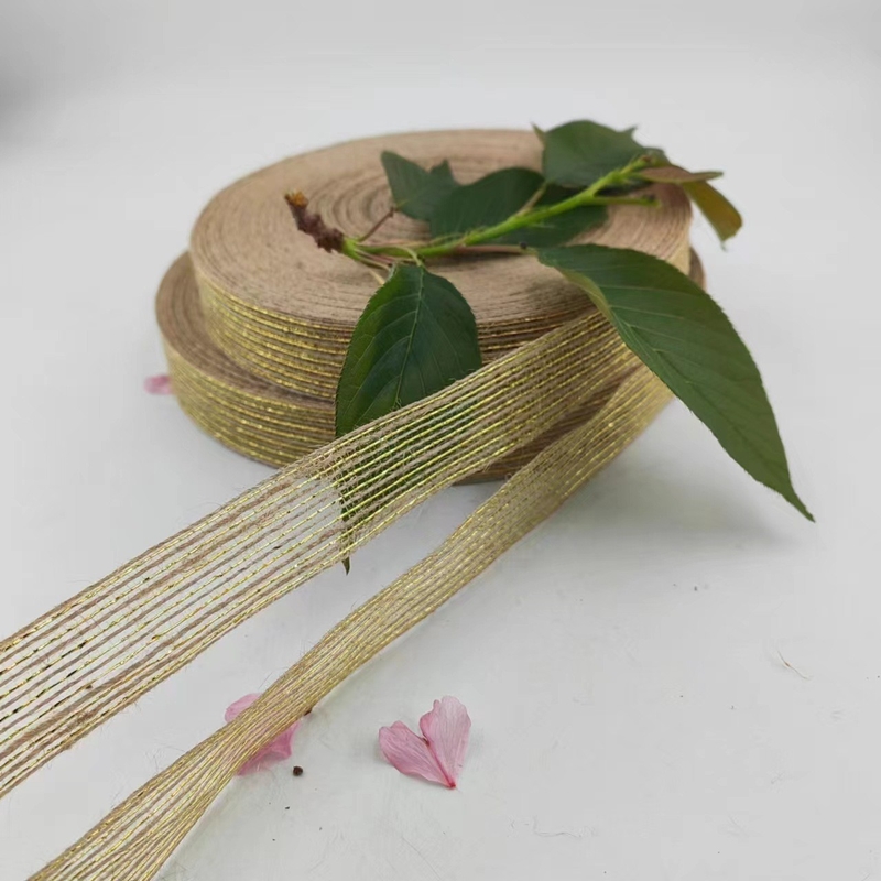 DIY Jute Band mit 25mm Hanf Jute Webbing Einfacher Stil Burlap Fisch Seidenband