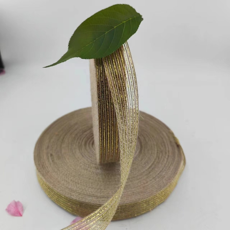 DIY Jute Band mit 25mm Hanf Jute Webbing Einfacher Stil Burlap Fisch Seidenband