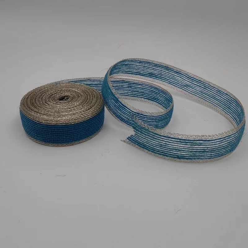 Farbenfrohe Fischergarne Jute Band Vorhang Haken Stoffband für Taschengürtel