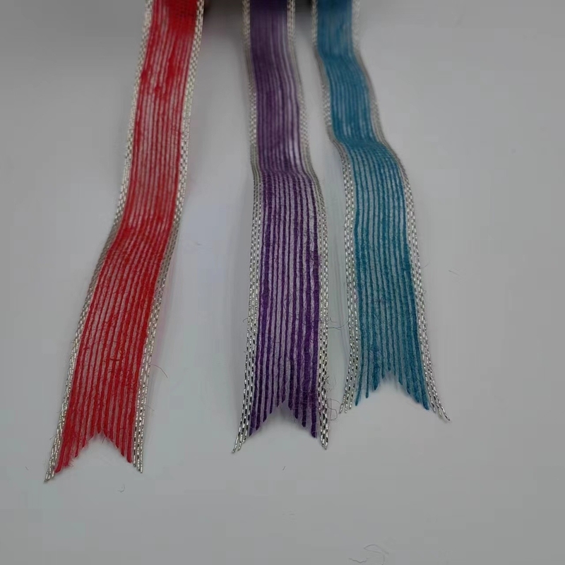 Farbenfrohe Fischergarne Jute Band Vorhang Haken Stoffband für Taschengürtel