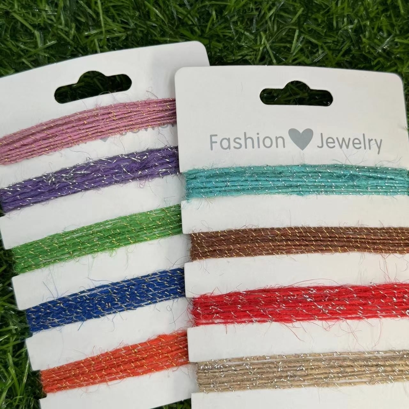 Retro-Handbeleuchtung mit Jute-Seil und Golddraht
