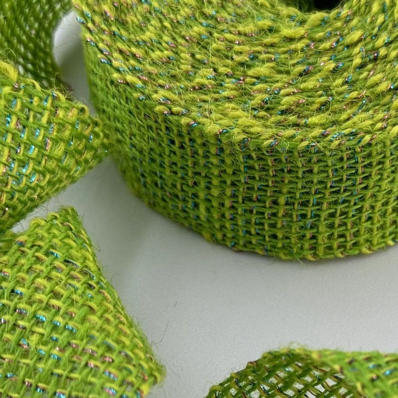 Weihnachtsschmuck mit Juteband, 4 cm, 100% Jute, rot, orange, silbern, bunten