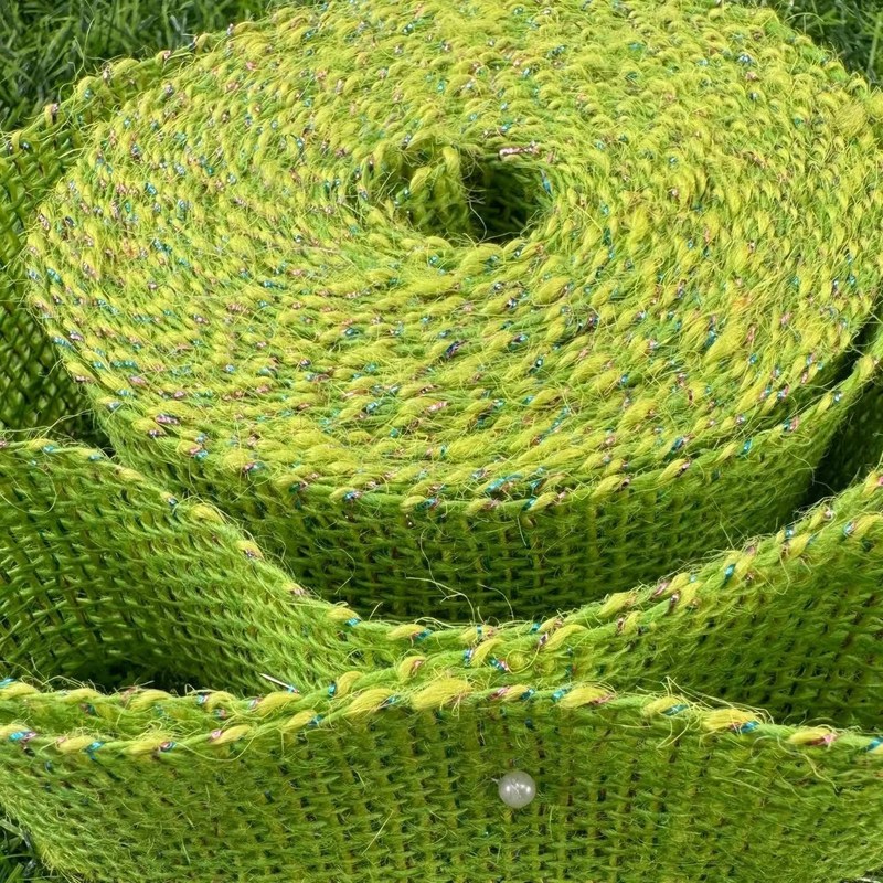 Weihnachtsschmuck mit Juteband, 4 cm, 100% Jute, rot, orange, silbern, bunten