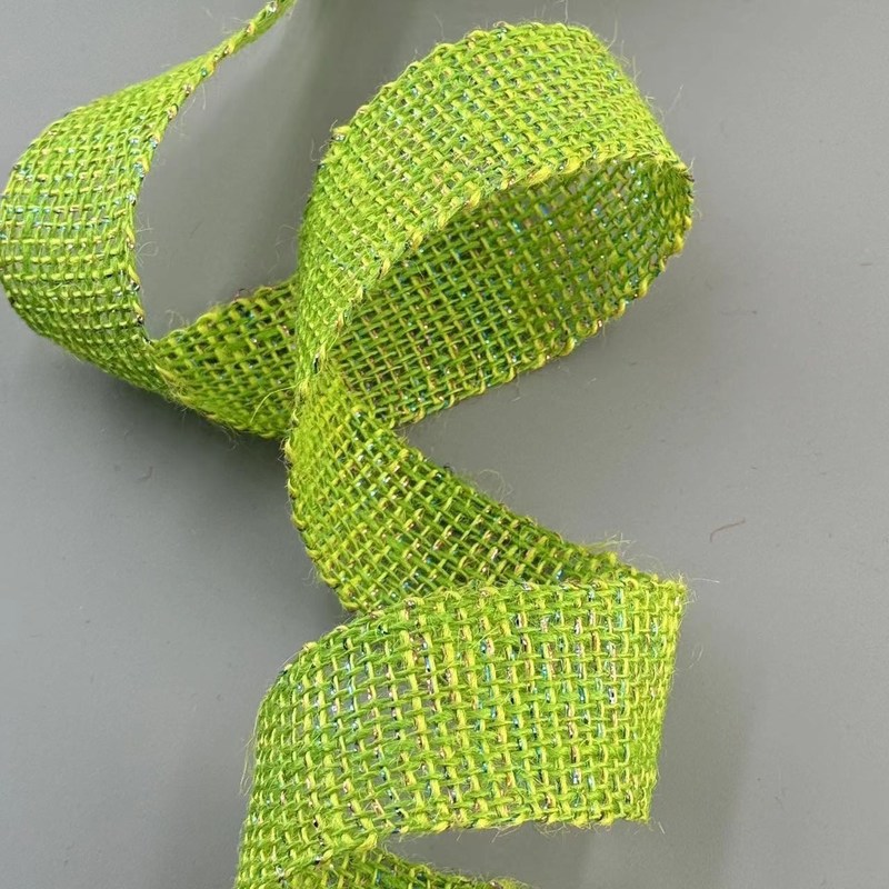 Weihnachtsschmuck mit Juteband, 4 cm, 100% Jute, rot, orange, silbern, bunten