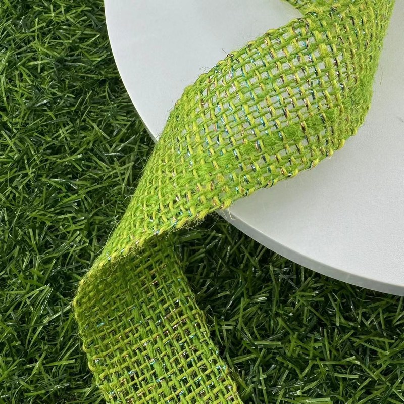 Weihnachtsschmuck mit Juteband, 4 cm, 100% Jute, rot, orange, silbern, bunten