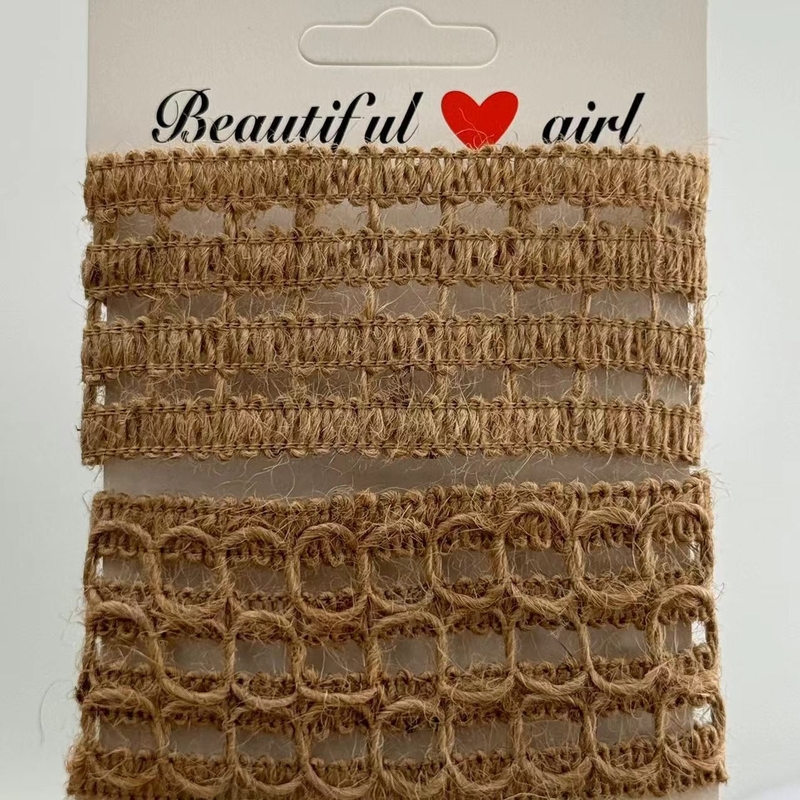 70% Jute 30% Polyester Umweltschonendes Dekorationsband für die Herstellung von abbaubarem Jute