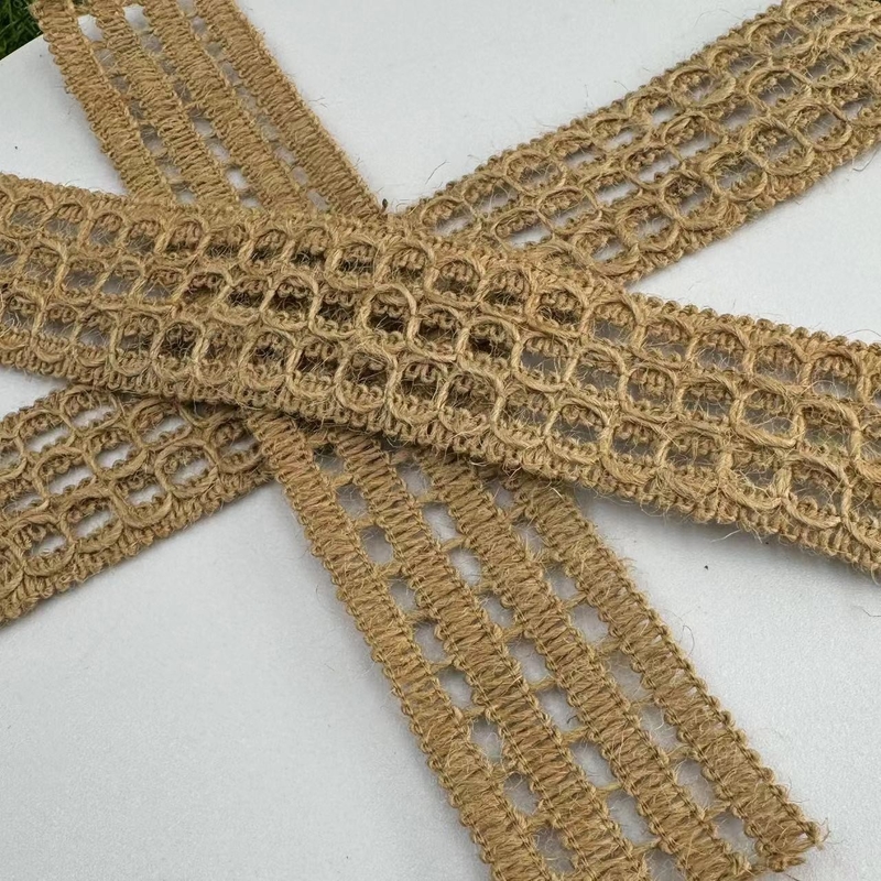 70% Jute 30% Polyester Umweltschonendes Dekorationsband für die Herstellung von abbaubarem Jute